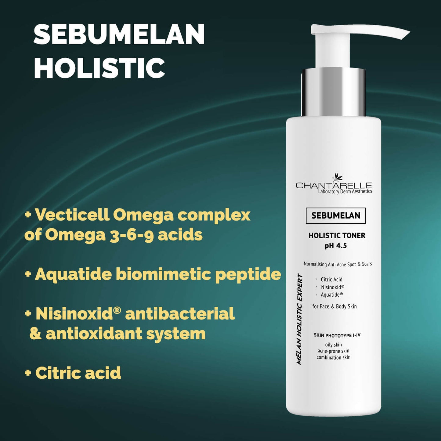 Tonic pH 4.5 normalizing and brightening post-inflammatory discolorations and scars