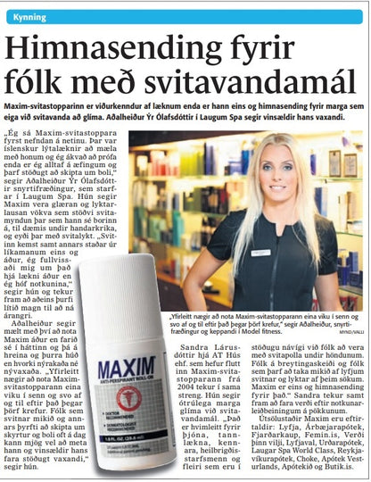 Maxim öflugur svitastoppari fyrir viðkvæma
